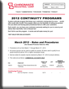 CONTINUITY PROGRAM RULES